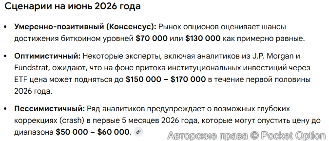 Курс биткоина на первую половину года
